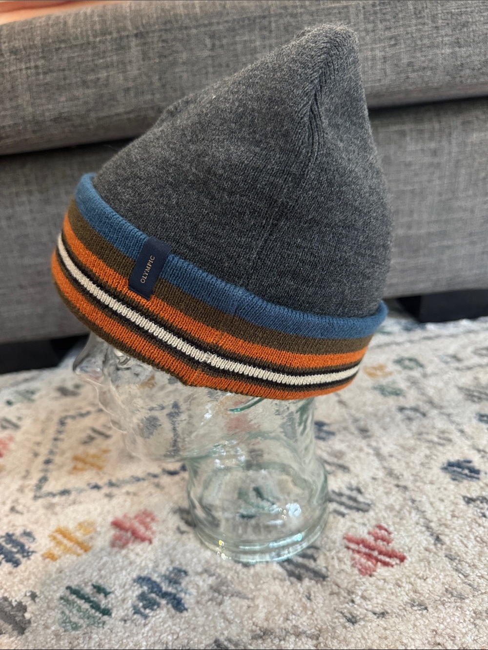Pendleton National Park Stripe Beanie Olympic Wool Blend Hat USA Made